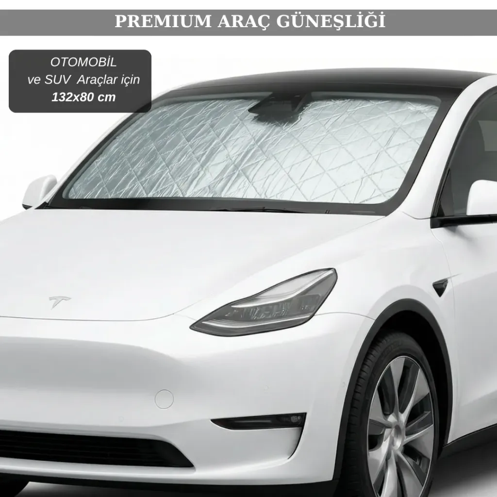 [OTO00001] Oto Araç Araba Güneşliği Ön Cam Güneşliği Koruyucu Isı Yalıtımlı Metalize 132x80