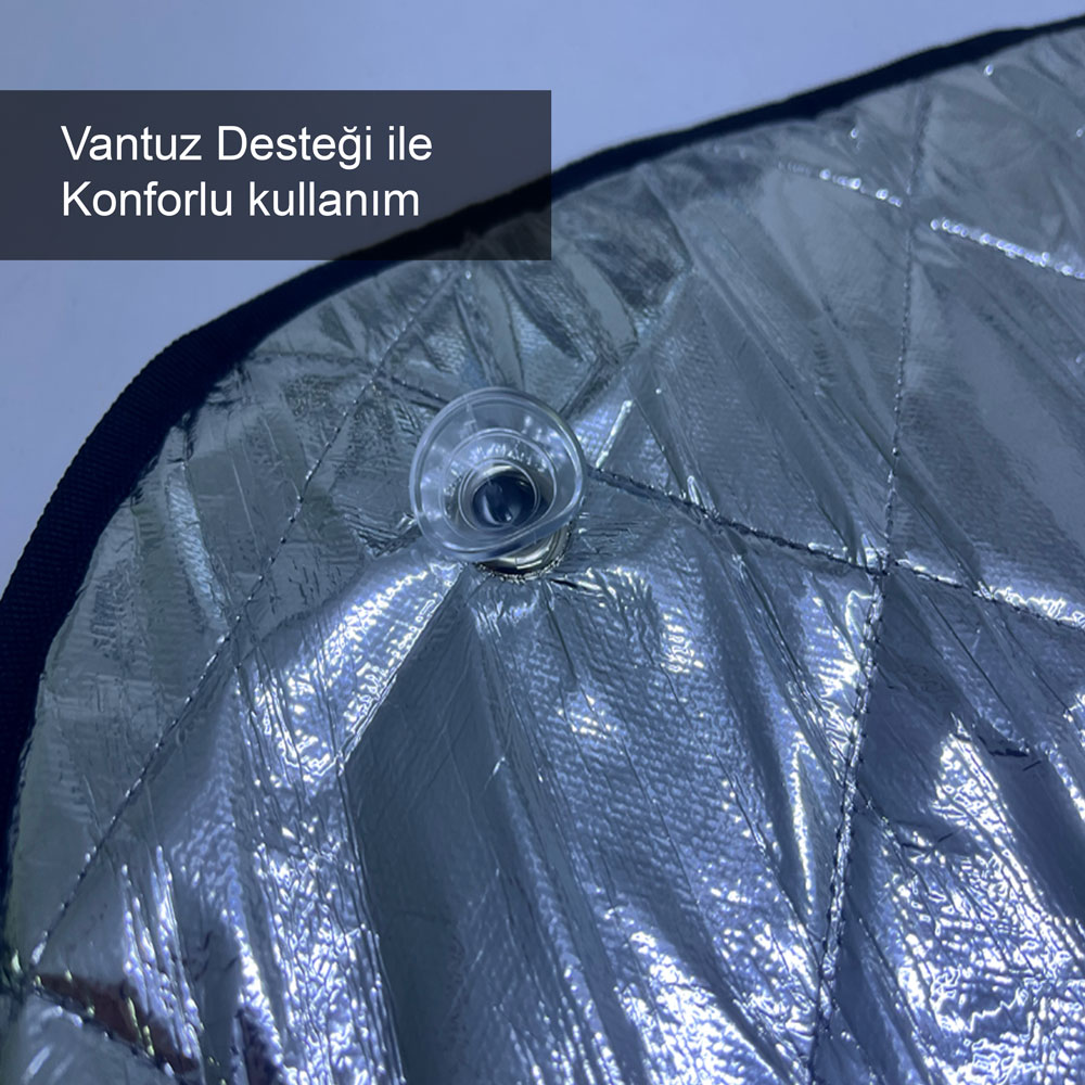 Oto Araç Araba Güneşliği Ön Cam Güneşliği Koruyucu Isı Yalıtımlı Metalize - Görsel 3