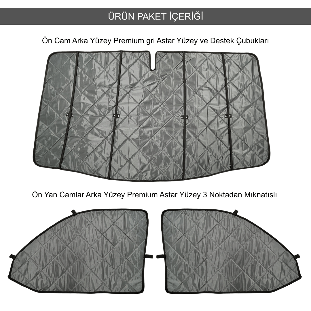 Güneşlik Ön ve Yan Camlar için Volkswagen Transporter T5 -T6 2003 - 2024 - Görsel 3