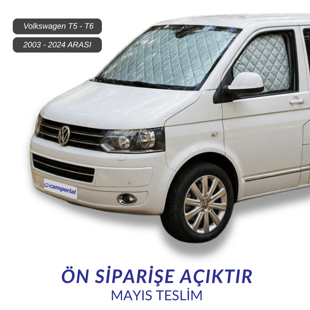 Volkswagen Transporter T5 -T6 Ön ve Yan Camlar için Isı Yalıtım Güneşlik 2003 - 2024