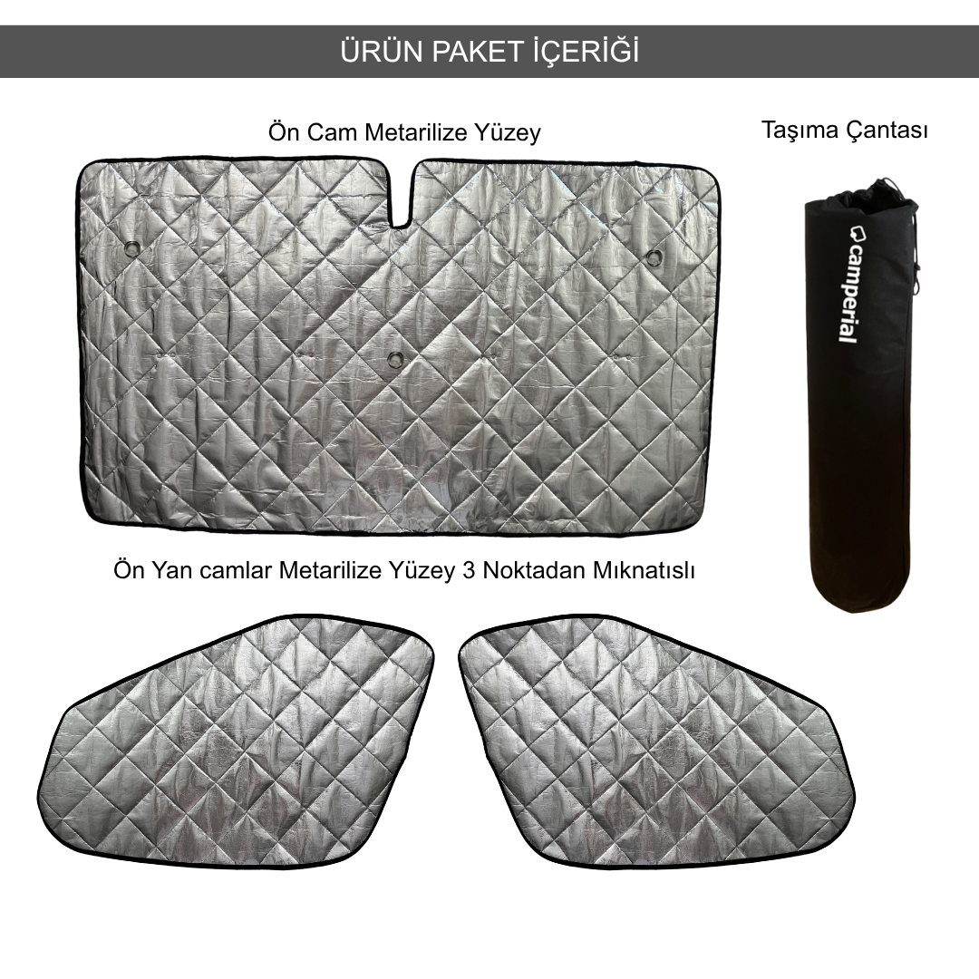 Güneşlik Ön ve Yan Camlar için Ford Transit (MK8) 2014 - 2026 (VANTUZLU) - Görsel 2