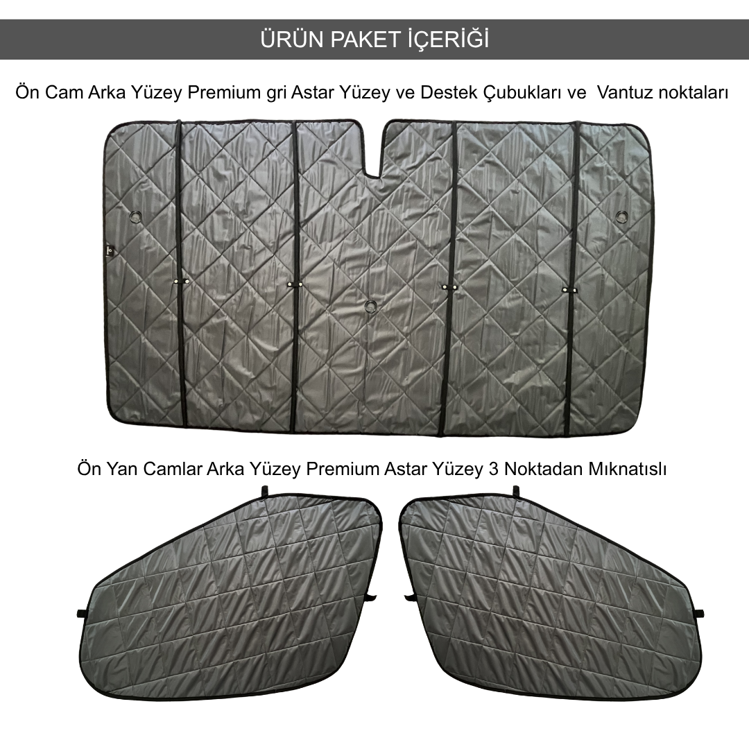 Güneşlik Ön ve Yan Camlar için Ford Transit (MK8) 2014 - 2026 (VANTUZLU) - Görsel 3